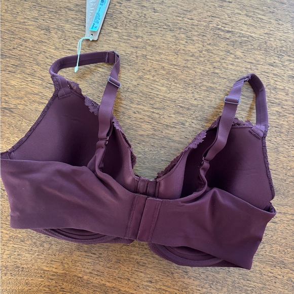 NWT SKIMS Oxblood Fits Everybody Lace Full Coverage Bra 36D - Picture 10 of 12